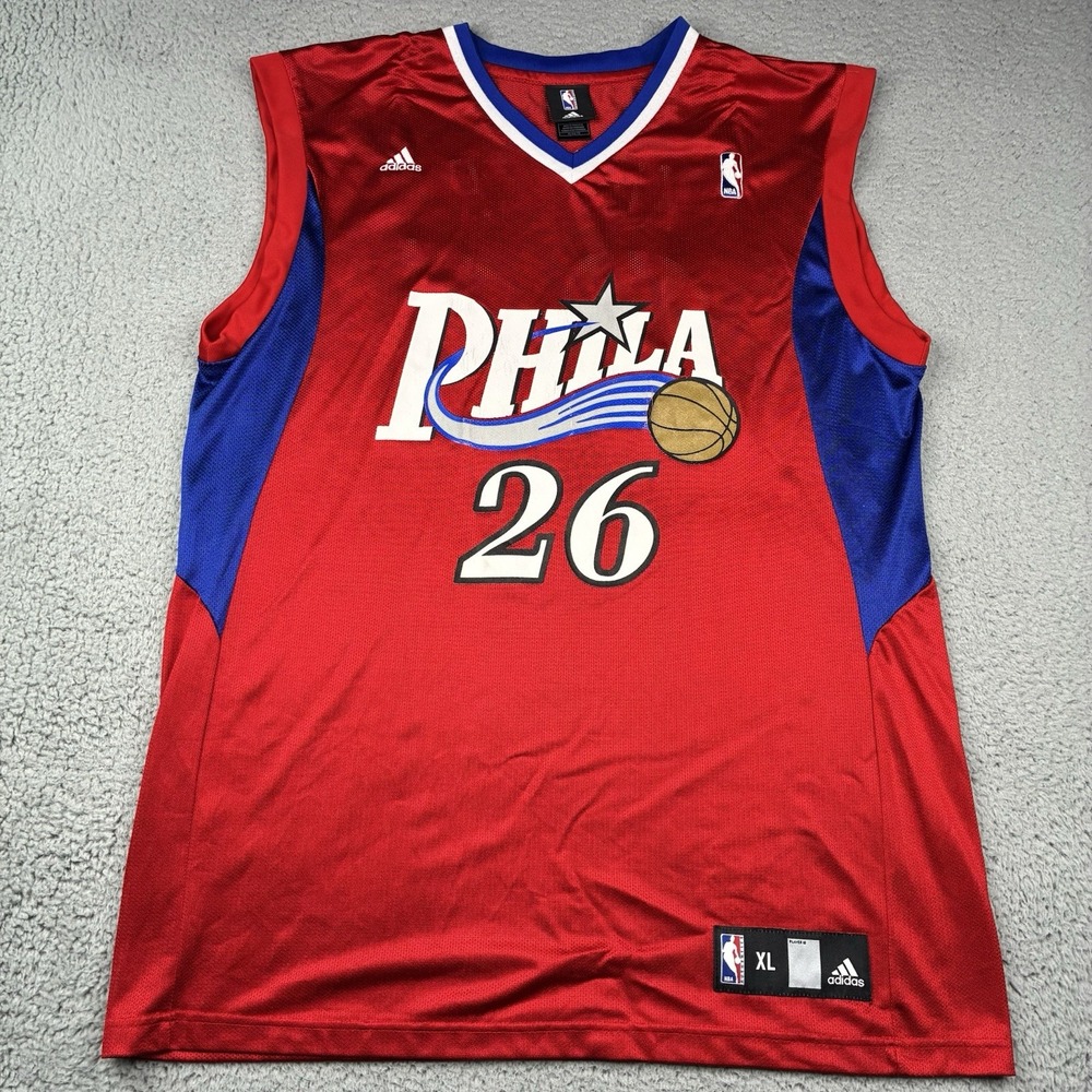 Vintage Adidas Philadelphia 76ers Kyle Korver #26 Jersey Men's XL Red NBA